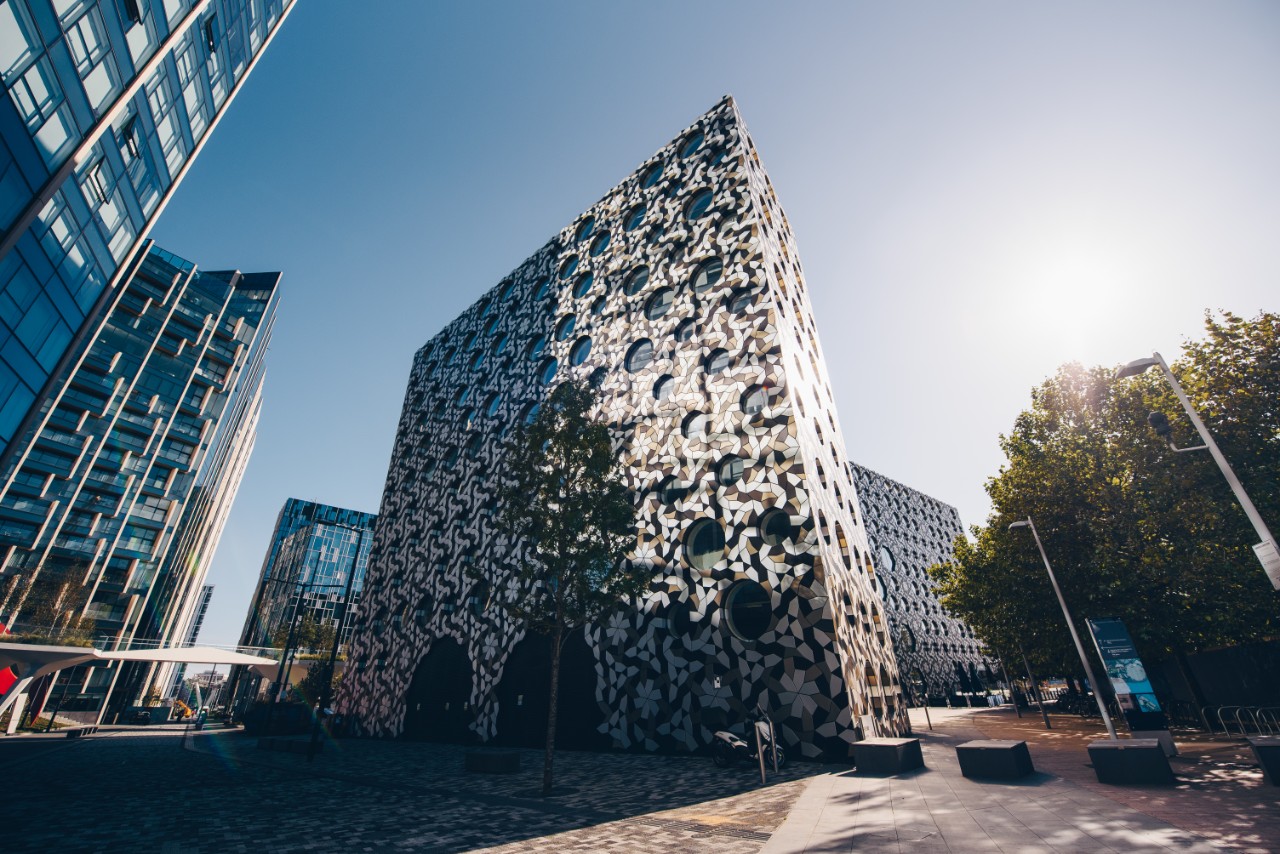 image of the exterior of Ravensbourne University campus
